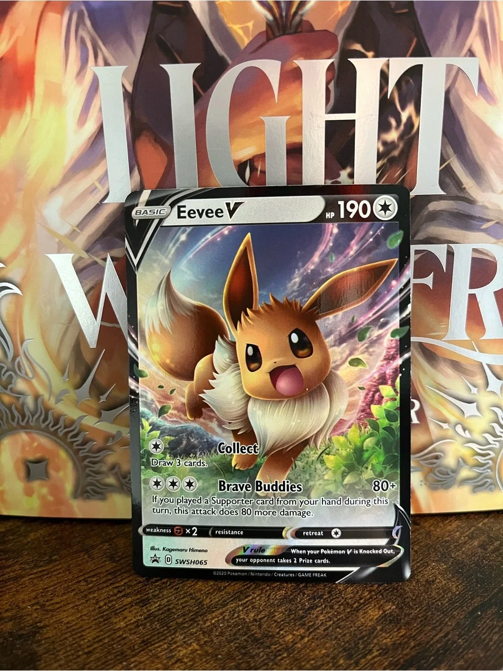 Eevee V Pokemon Sword & Shield Promo TCG Collectible Card